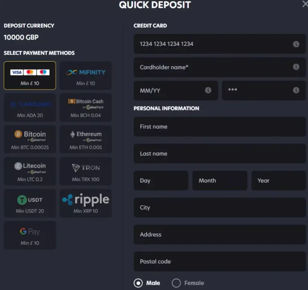 1 Red casino deposit